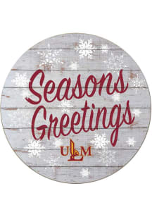 KH Sports Fan Louisiana-Monroe Warhawks 20x20 Weathered Seasons Greetings Sign - Grey