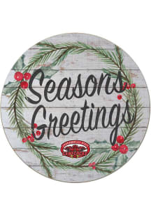 KH Sports Fan Jacksonville State Gamecocks 20x20 Weathered Seasons Greetings Sign - Grey