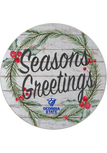 KH Sports Fan Georgia State Panthers 20x20 Weathered Seasons Greetings Sign - Grey