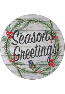 KH Sports Fan Central Oklahoma Bronchos 20x20 Weathered Seasons Greetings Sign - Grey
