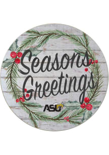 KH Sports Fan Alabama State Hornets 20x20 Weathered Seasons Greetings Sign - Grey