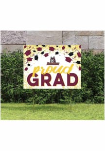 Bloomsburg University Huskies KH Sports Fan 18x24 Proud Grad Confetti Yard Sign - Maroon