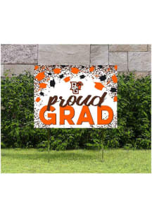 Bowling Green Falcons KH Sports Fan 18x24 Proud Grad Confetti Yard Sign - Orange