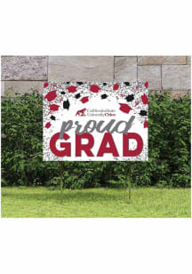 CSU Chico Wildcats KH Sports Fan 18x24 Proud Grad Confetti Yard Sign - Cardinal