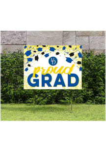 Delaware Fightin' Blue Hens KH Sports Fan 18x24 Proud Grad Confetti Yard Sign - Blue