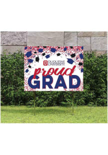 Duquesne Dukes KH Sports Fan 18x24 Proud Grad Confetti Yard Sign - Red