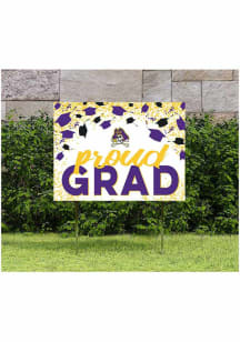East Carolina Pirates KH Sports Fan 18x24 Proud Grad Confetti Yard Sign - Purple