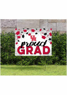 Houston Cougars KH Sports Fan 18x24 Proud Grad Confetti Yard Sign - Red