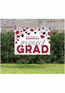 Indianapolis Greyhounds KH Sports Fan 18x24 Proud Grad Confetti Yard Sign - Crimson