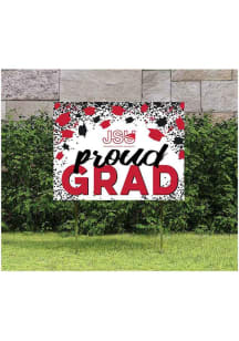 Jacksonville State Gamecocks KH Sports Fan 18x24 Proud Grad Confetti Yard Sign - Red