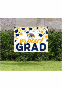 Kent State Golden Flashes KH Sports Fan 18x24 Proud Grad Confetti Yard Sign - Navy Blue