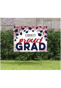 Liberty Flames KH Sports Fan 18x24 Proud Grad Confetti Yard Sign - Red