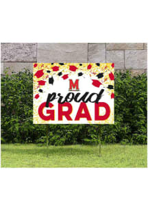 Maryland Terrapins KH Sports Fan 18x24 Proud Grad Confetti Yard Sign - Red