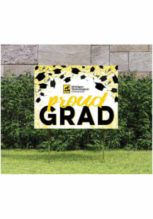 Michigan Tech Huskies KH Sports Fan 18x24 Proud Grad Confetti Yard Sign - Silver