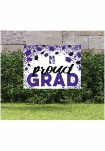 Northwestern Wildcats KH Sports Fan 18x24 Proud Grad Confetti Yard Sign - Purple