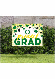 Oregon Ducks KH Sports Fan 18x24 Proud Grad Confetti Yard Sign - Green