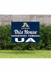 Akron Zips KH Sports Fan 18x24 This House Cheers Yard Sign - Blue
