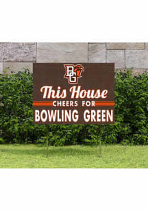 Bowling Green Falcons KH Sports Fan 18x24 This House Cheers Yard Sign - Orange
