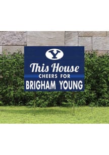 BYU Cougars KH Sports Fan 18x24 This House Cheers Yard Sign - Blue