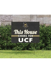 UCF Knights KH Sports Fan 18x24 This House Cheers Yard Sign - Black