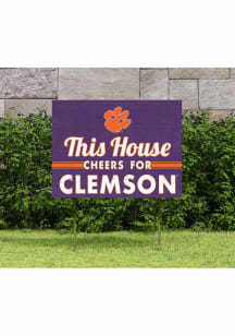Clemson Tigers KH Sports Fan 18x24 This House Cheers Yard Sign - Orange