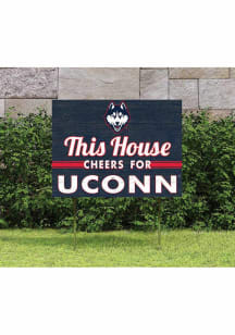 UConn Huskies KH Sports Fan 18x24 This House Cheers Yard Sign - White