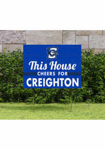 Creighton Bluejays KH Sports Fan 18x24 This House Cheers Yard Sign - Blue