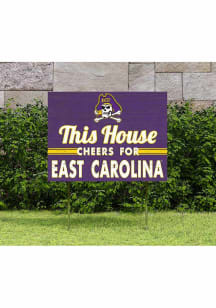 East Carolina Pirates KH Sports Fan 18x24 This House Cheers Yard Sign - Purple