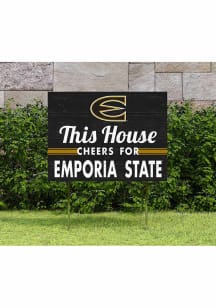 Emporia State Hornets KH Sports Fan 18x24 This House Cheers Yard Sign - Gold