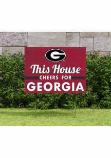 Georgia Bulldogs KH Sports Fan 18x24 This House Cheers Yard Sign - Red