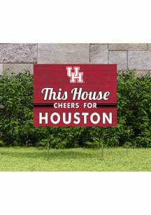 Houston Cougars KH Sports Fan 18x24 This House Cheers Yard Sign - Red