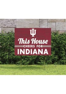 Indiana Hoosiers KH Sports Fan 18x24 This House Cheers Yard Sign - Red