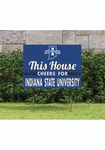 Indiana State Sycamores KH Sports Fan 18x24 This House Cheers Yard Sign - Blue