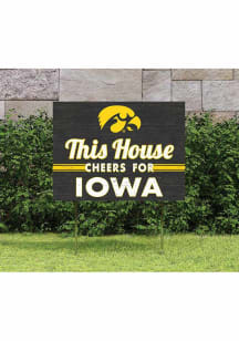 Iowa Hawkeyes KH Sports Fan 18x24 This House Cheers Yard Sign - Black