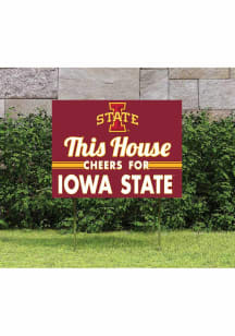 Iowa State Cyclones KH Sports Fan 18x24 This House Cheers Yard Sign - Red