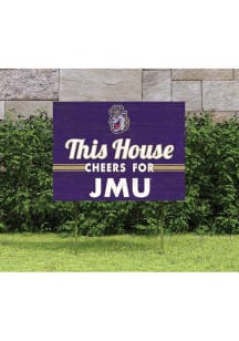 James Madison Dukes KH Sports Fan 18x24 This House Cheers Yard Sign - Purple