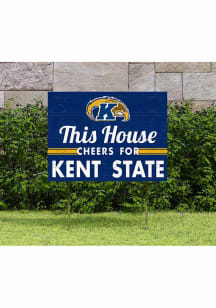Kent State Golden Flashes KH Sports Fan 18x24 This House Cheers Yard Sign - Navy Blue