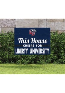 Liberty Flames KH Sports Fan 18x24 This House Cheers Yard Sign - Red