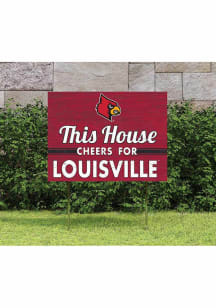 Louisville Cardinals KH Sports Fan 18x24 This House Cheers Yard Sign - Red