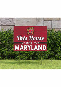 Maryland Terrapins KH Sports Fan 18x24 This House Cheers Yard Sign - Red