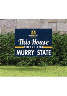 Murray State Racers KH Sports Fan 18x24 This House Cheers Yard Sign - Navy Blue