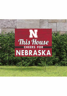 Nebraska Cornhuskers KH Sports Fan 18x24 This House Cheers Yard Sign - Red