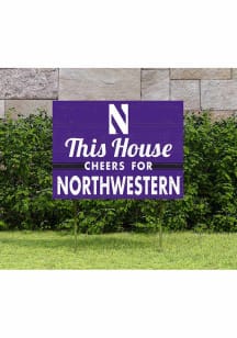 Northwestern Wildcats KH Sports Fan 18x24 This House Cheers Yard Sign - Purple