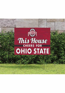 Ohio State Buckeyes KH Sports Fan 18x24 This House Cheers Yard Sign - Red