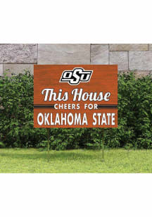 Oklahoma State Cowboys KH Sports Fan 18x24 This House Cheers Yard Sign - Orange