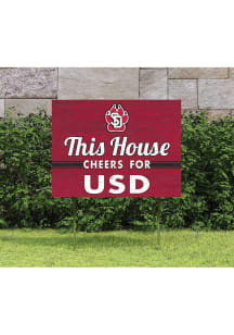 South Dakota Coyotes KH Sports Fan 18x24 This House Cheers Yard Sign - Red