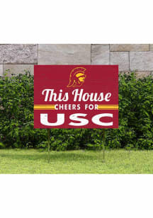 USC Trojans KH Sports Fan 18x24 This House Cheers Yard Sign - Red