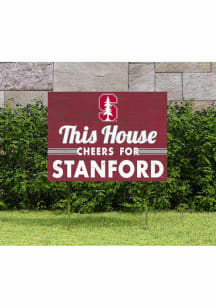 Stanford Cardinal KH Sports Fan 18x24 This House Cheers Yard Sign - Red