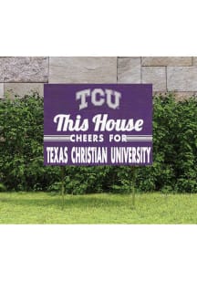 TCU Horned Frogs KH Sports Fan 18x24 This House Cheers Yard Sign - Purple