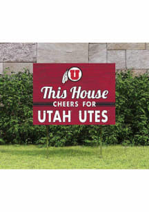Utah Utes KH Sports Fan 18x24 This House Cheers Yard Sign - Red